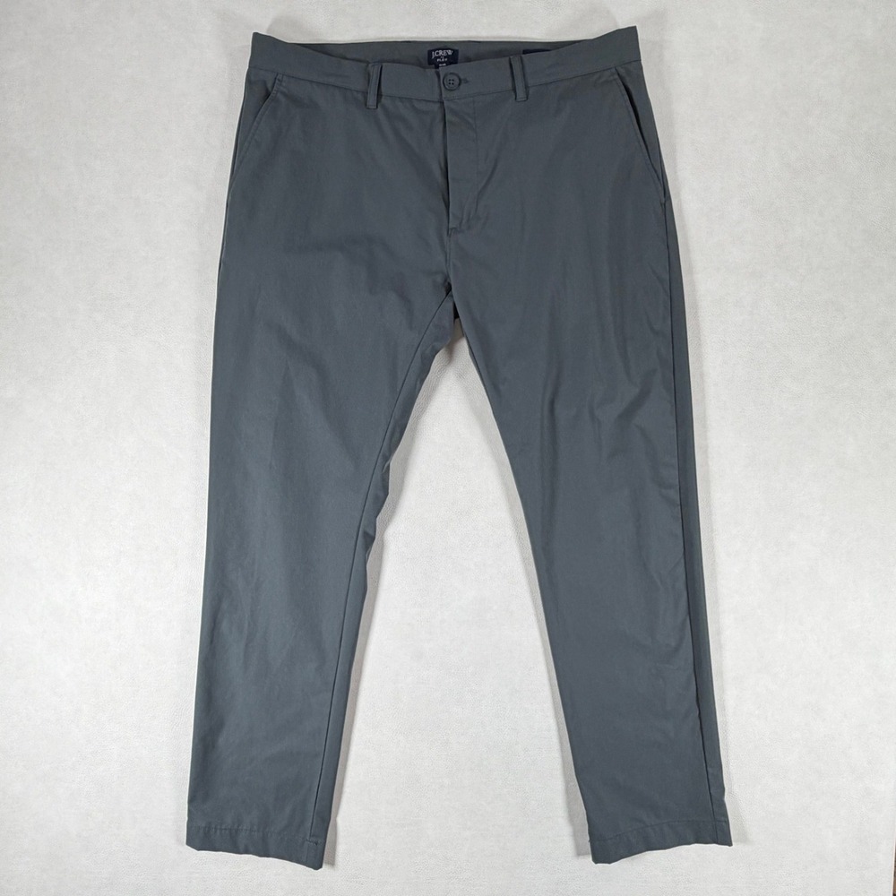 J.Crew Flex Slim Pants Mens 36x30 Charcoal Gray Tech Stretch Chino